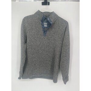 Swannies Golf Wolff Fleece Pullover 1/4 Snap Mens Medium Heather Gray